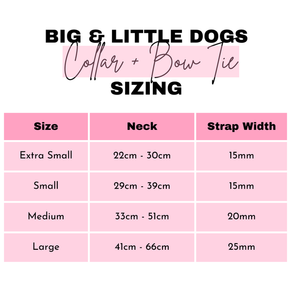 Big And Little Dogs-DOG COLLAR & BOW TIE: Dashie Lovers