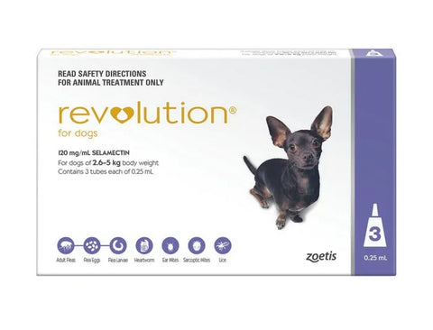 Revolution- 2.6-5kg Dog 3pk