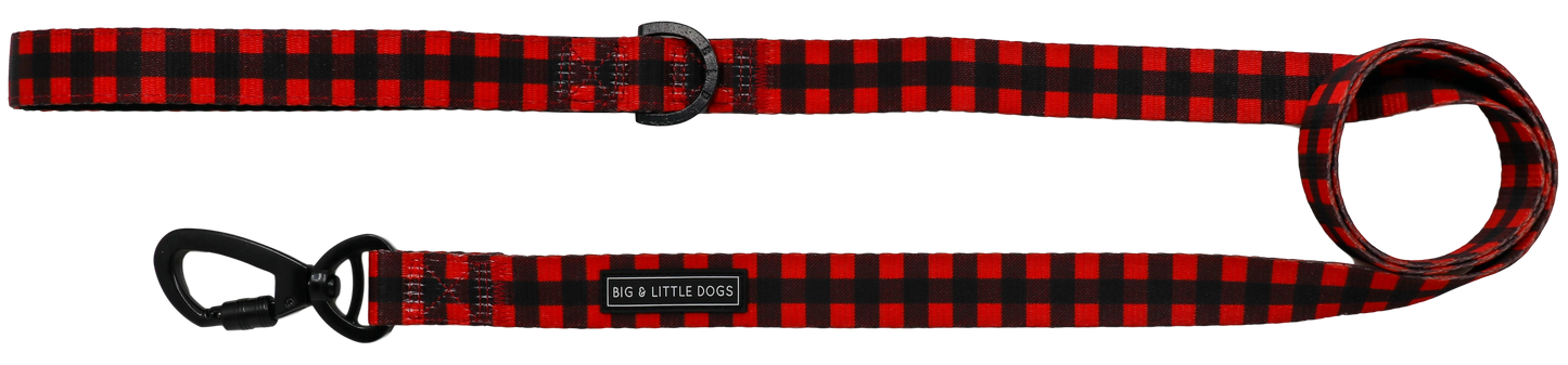 Big and Little Dogs-DOG LEASH: Plaid to the Bone