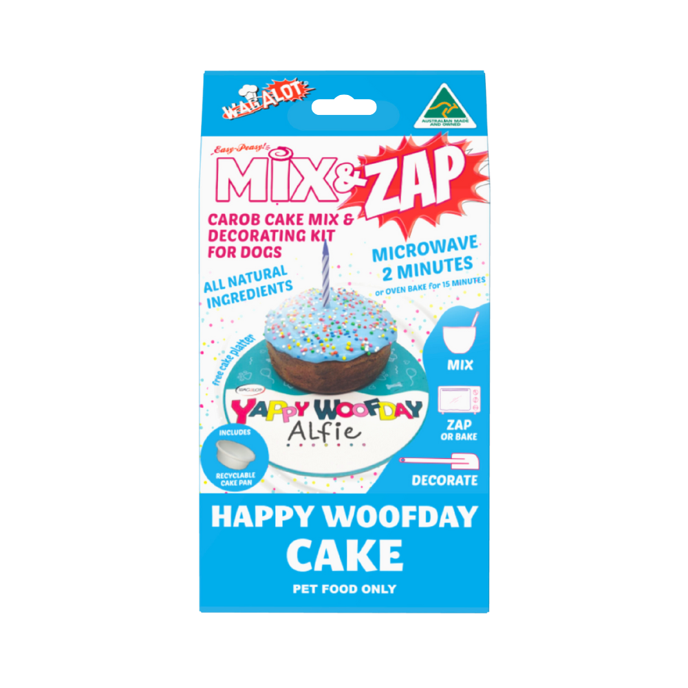 Wagalot Mix & Zap Dog Birthday Cake Blue