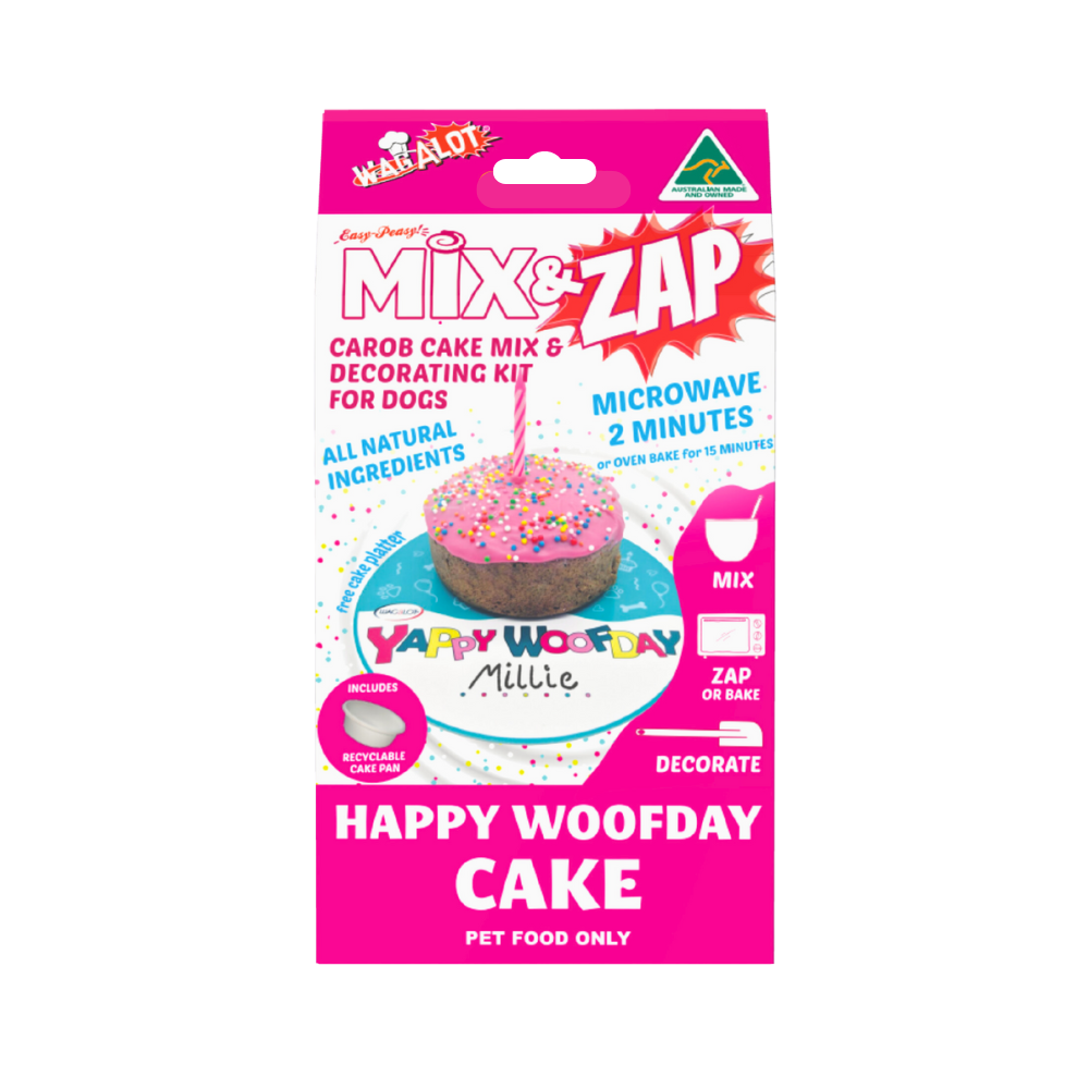 Wagalot Mix & Zap Dog Birthday Cake Pink