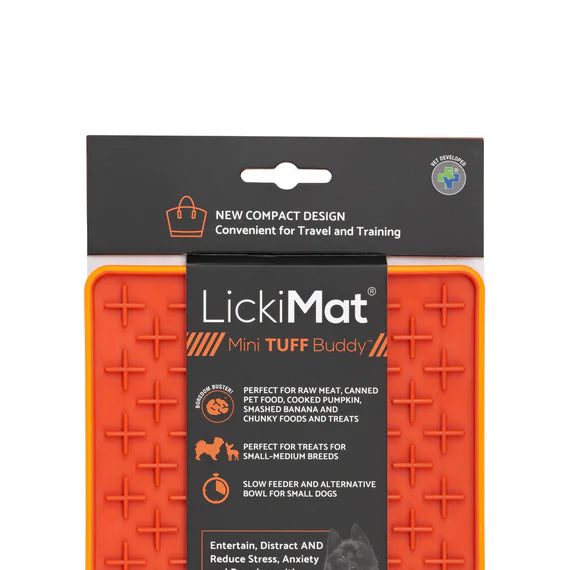 NEW LickiMat® Buddy Slow Feeder Lick Mat TUFF- Mini