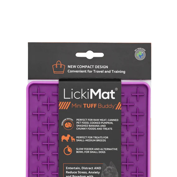 NEW LickiMat® Buddy Slow Feeder Lick Mat TUFF- Mini