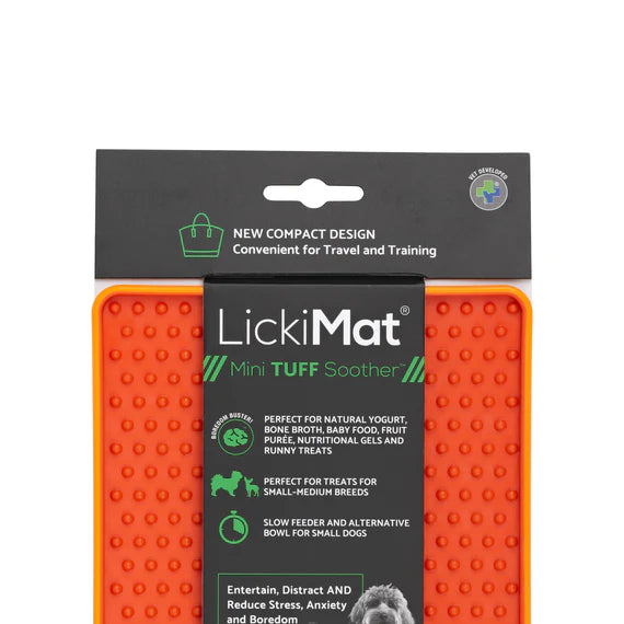 LickiMat® Soother Tuff Slow Feeder Lick Mat- Mini