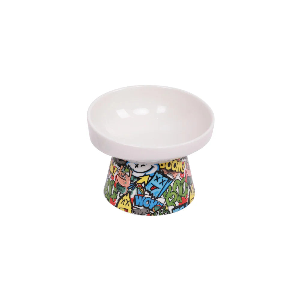 M-Pets Urban Style Tilt'd Raised Ceramic Bowl