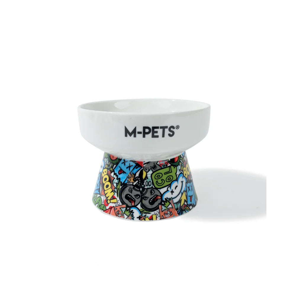 M-Pets Urban Style Tilt'd Raised Ceramic Bowl