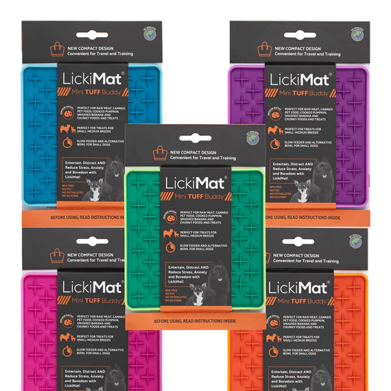 NEW LickiMat® Buddy Slow Feeder Lick Mat TUFF- Mini