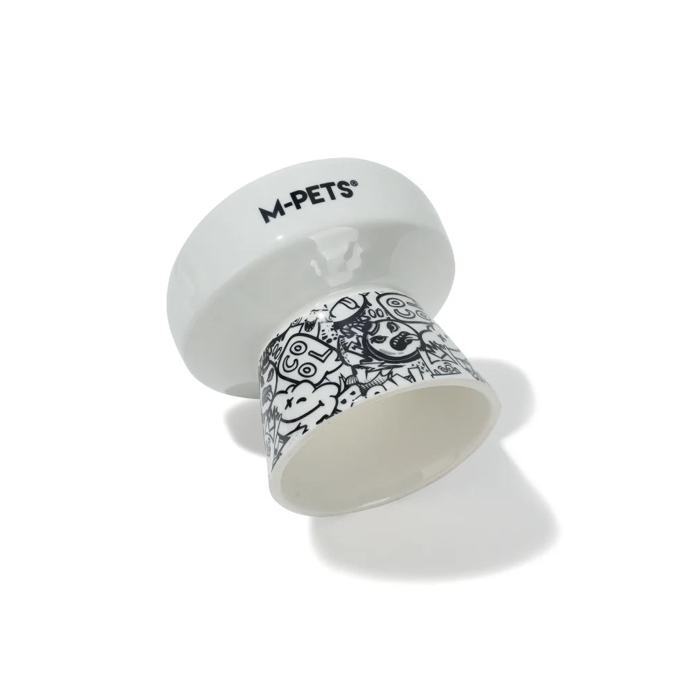 M-Pets Urban Style Tilt'd Raised Ceramic Bowl