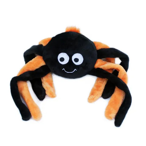 Zippy Paws Grunterz Dog Toy - Large Orange Spider