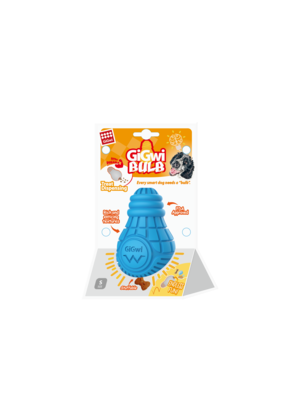 GiGwi Bulb Treat dispenser for dog. Tough dog toy for power chewers. Boredom buster treat toy for dogs providing enrichment for dogs.