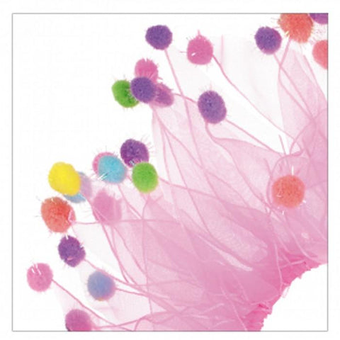 Charming Pet Birthday Party Collar with Pom Poms