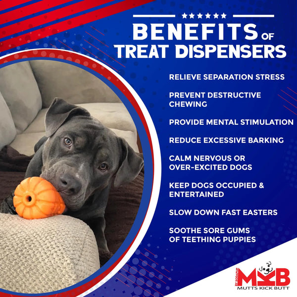 MKB By Sodapup Jack O' Lantern Durable Chew Toy and Treat Dispenser