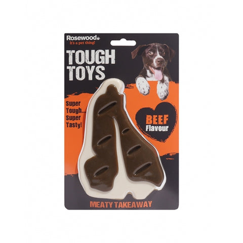 Rosewood Meaty Meat Takeaway Steak Tough Dog Chew Toy