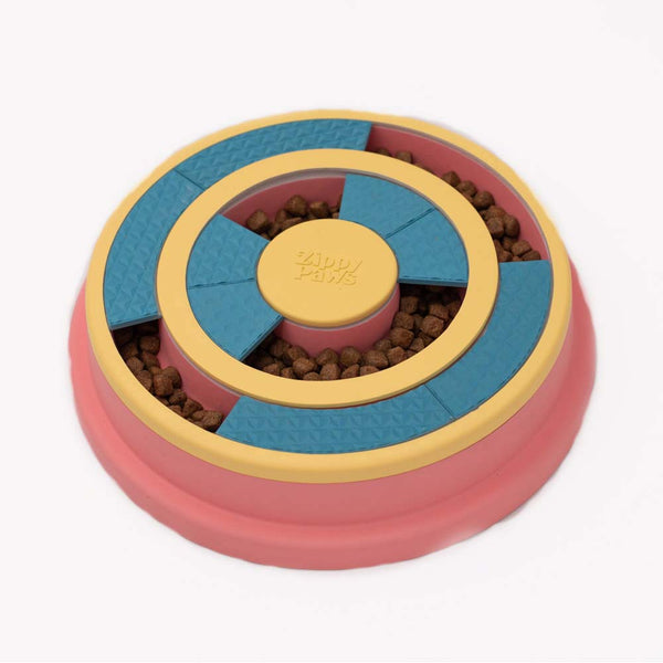Zippy Paws Smarty Paws Wagging Wheel Puzzle slow feeder for dogs, mentally stimulating, providing a challenge  while being a slow feeder for your dog.