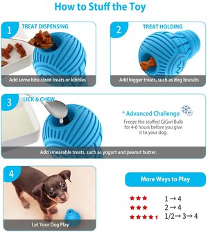 GiGwi Rubber Bulb treat dispenser Dog Toy Small