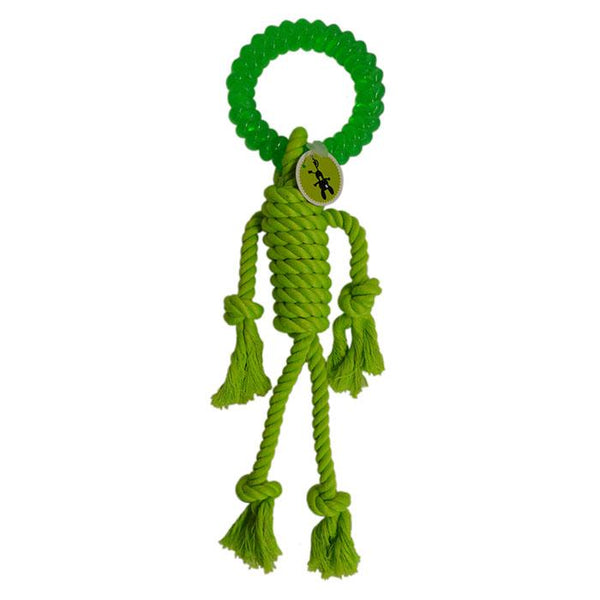 Scream Rope man chew toy for dogs and puppies. Suitable for teething puppies. Enrichment for dogs.