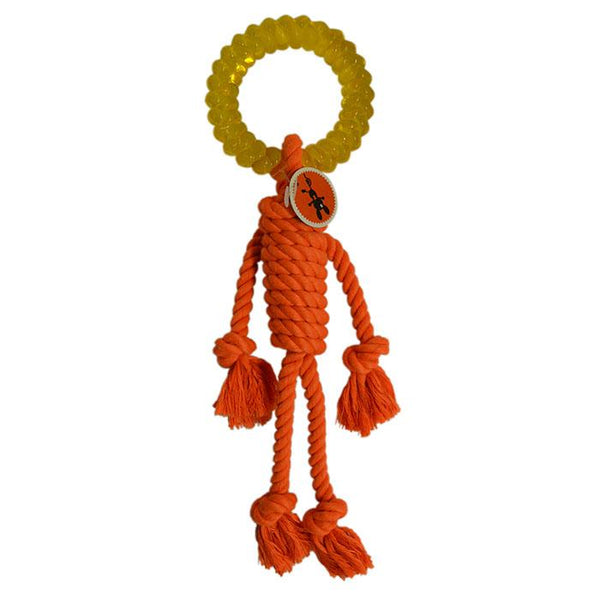 Scream Rope man chew toy for dogs and puppies. Suitable for teething puppies. Enrichment for dogs.