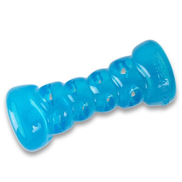 Scream Xtreme Treat Bone Loud Blue XL Tough Dog Toy for Power Chewers