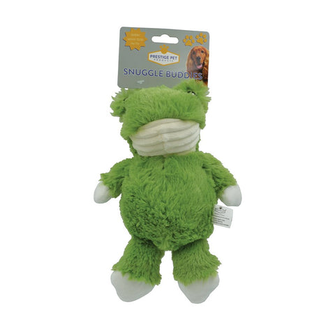 Prestige Snuggle Buddies Plush Frog Dog Toy