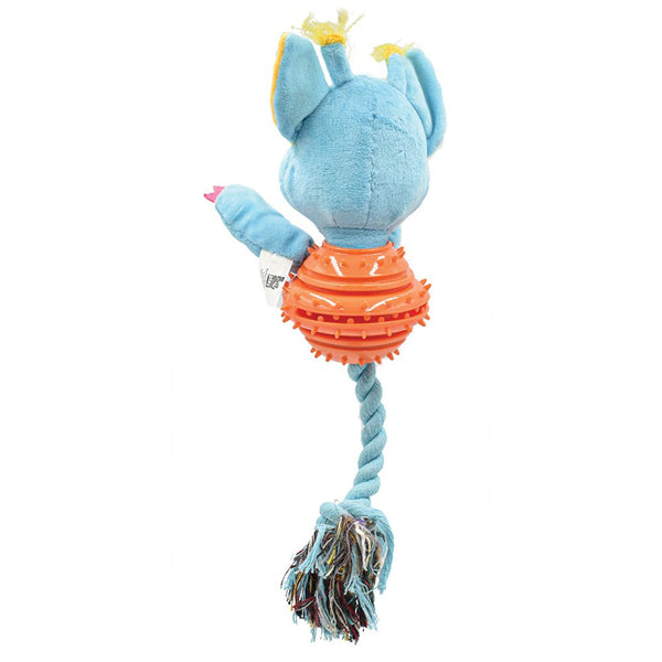 PuppyPlay Silly Face Treat Belly Armor Puppy Toy- Blue
