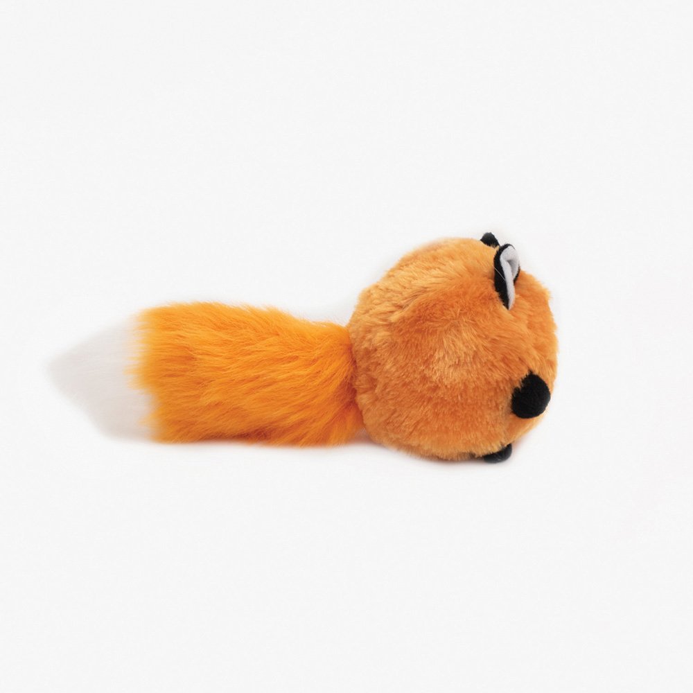 Zippy Paws Bushy Throw Plush Squeaky Dog Toy- FOX
