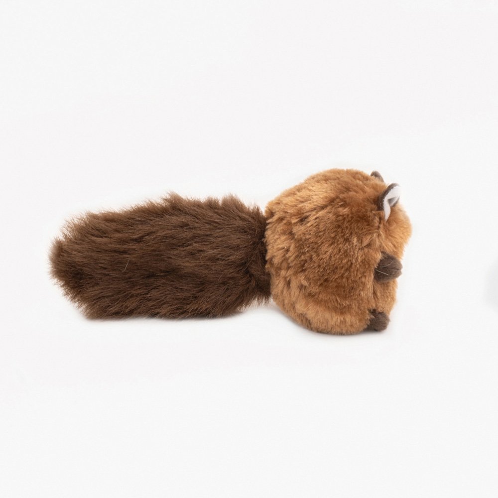 Zippy Paws Bushy Throw Plush Squeaky Dog Toy- Squirrel