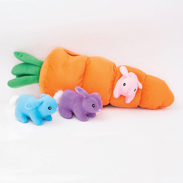 Zippy Paws Zippy Burrow Easter Carrot Dog Toy-Large