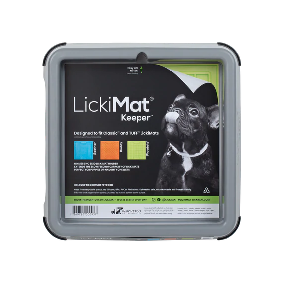 LickiMat Indoor LickiMat keeper. Fits your Tuff and Classic Enrichment Lick Mats. Keeps your Lick Mat from being chewed and sliding.