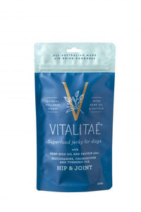 Vitalitae Hip and Joint Superfood Jerky for Dogs is specially formulated to support cartilage health and joint mobility. Dog treats that are healthy for your dog. Made in Australia.