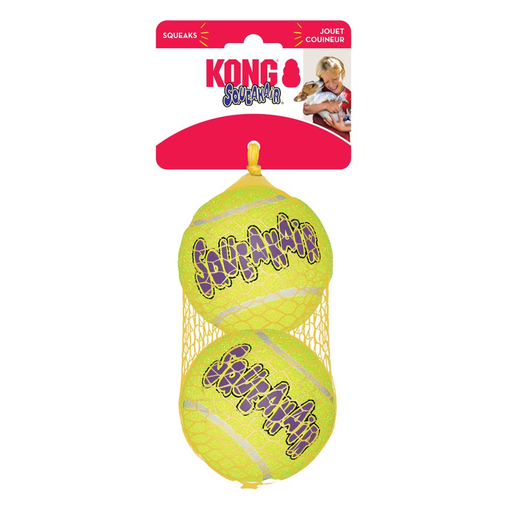 KONG Squeakair tennis balls for dogs. Great fetch companion.