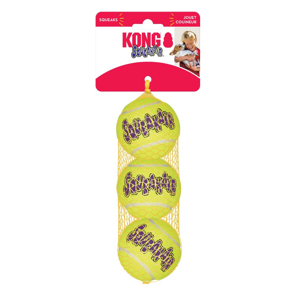 KONG Squeakair tennis balls for dogs. Great fetch companion.
