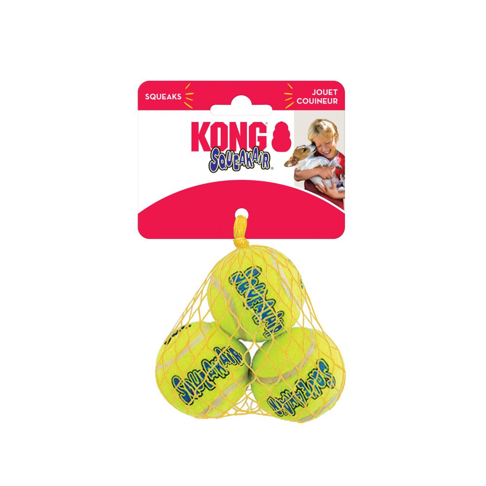 KONG Squeakair tennis balls for dogs. Great fetch companion.