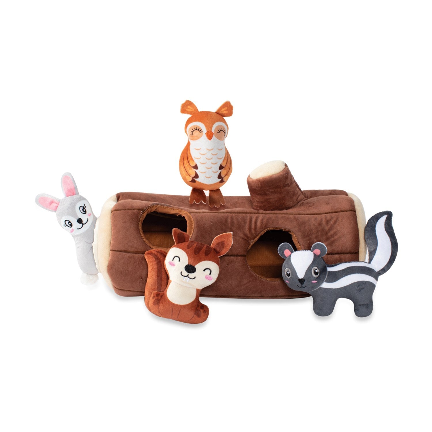 Fringe Studio Plush Burrow Interactive Dog Toy- Branch Out