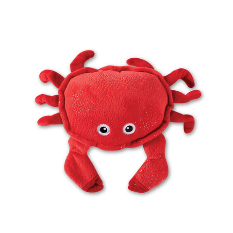 Fringe Studio Plush Squeaker Dog Toy - Just A Little Crabby. Multi sensory dog toy. Boredom Busters through play and enrichment for Dogs.