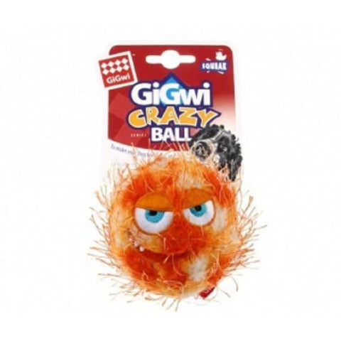 GiGwi Crazy Ball Orange Dog Toy