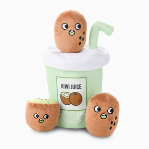 HugSmart Puzzle Hunter Dog Toy- Food Party Kiwi Juice. Interactive hide and seek puzzle  dog toy