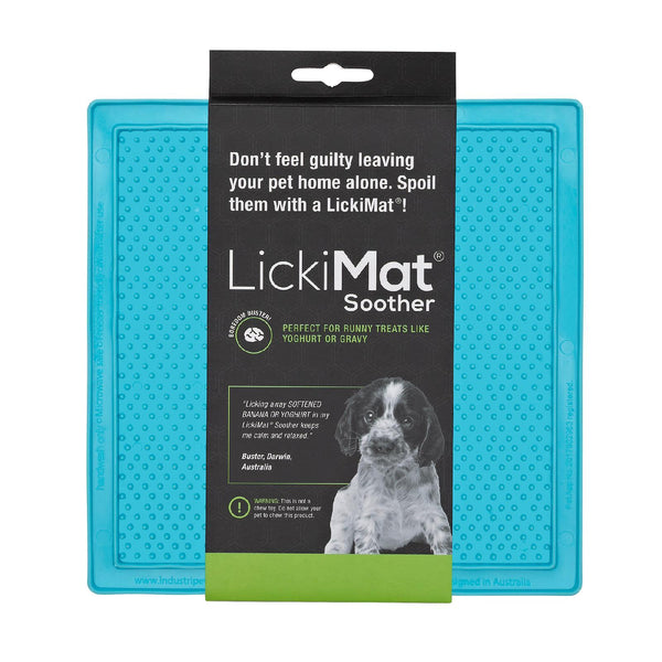 LickiMat Soother lick mat for dogs and Cats. Reduce stress and anxiety in your pet through licking. Boredom buster.