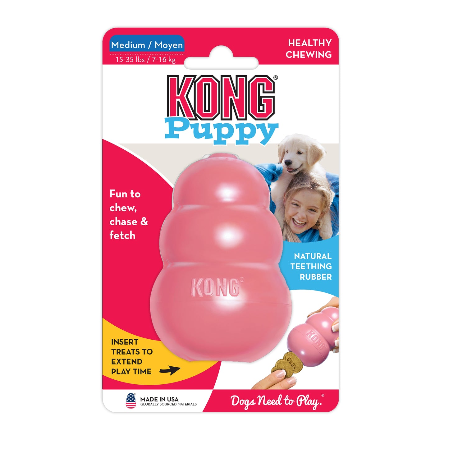 KONG Slow feeder, treat dispenser enrichment toy for dogs. Boredom buster dog toy.