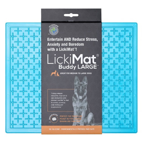 LickiMat slow feeder for dogs. Helps with bored and anxious dogs. 