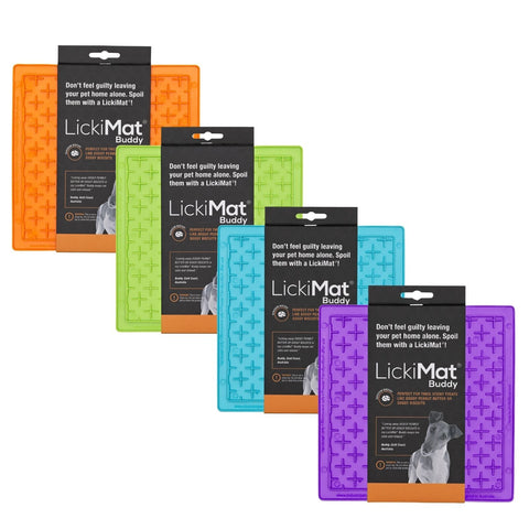 LickiMat® products are designed as tasty boredom busters for cats and dogs. By spreading your pet's favourite soft treat over the surface, you create a fun enriching and engaging experience with pets licking a tasty treat. Freeze treats in summer for refreshing longer lasting entertainment.