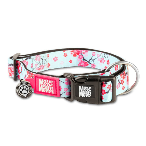 Max and Molly Smart ID Dog Collar Cherry Bloom