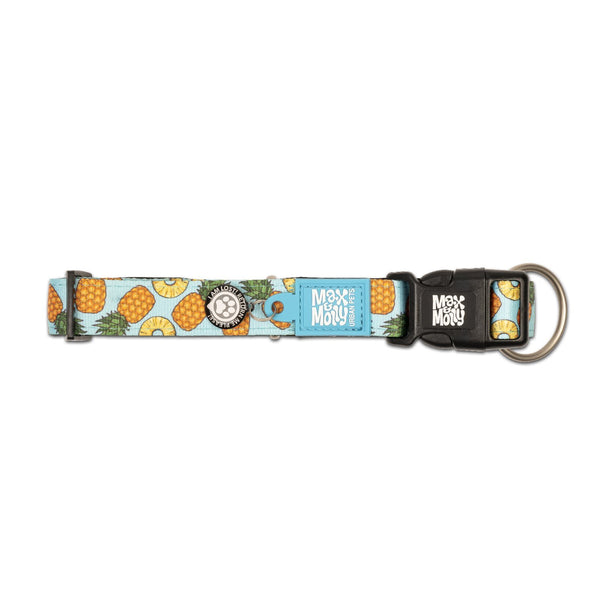 Max and Molly Smart ID Dog Collar Pineapple