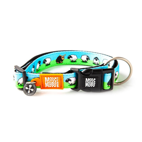 Max and Molly smart ID tag Dog Collar Paradise Design. Stylish new dog collars. Sold by the Doggy Bag Australia.