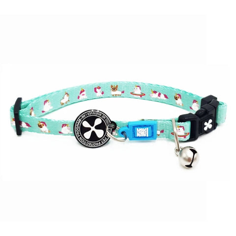 Max and Molly Smart ID Cat Collar in Unicorn Design. Online Cat and Dog Collars. in Australia.
