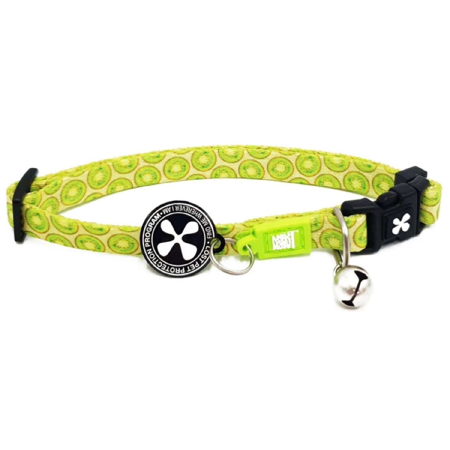 Max and Molly Smart ID Cat Collar in Kiwi Design