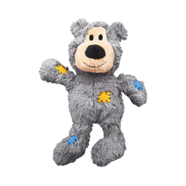 KONG Wild Knots Bear Squeaky tough rope plush dog toy. Durable Dog Toy.