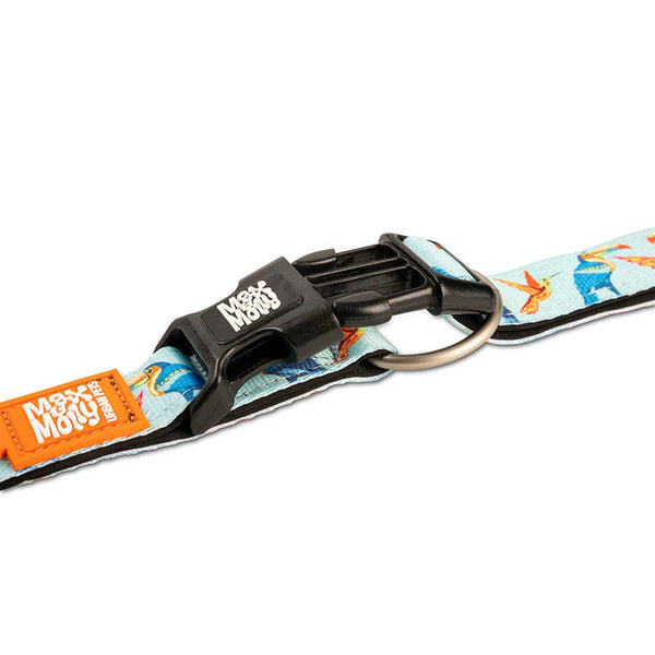 Max and Molly smart ID tag Dog Collar Paradise Design. Stylish new dog collars. Sold by the Doggy Bag Australia.