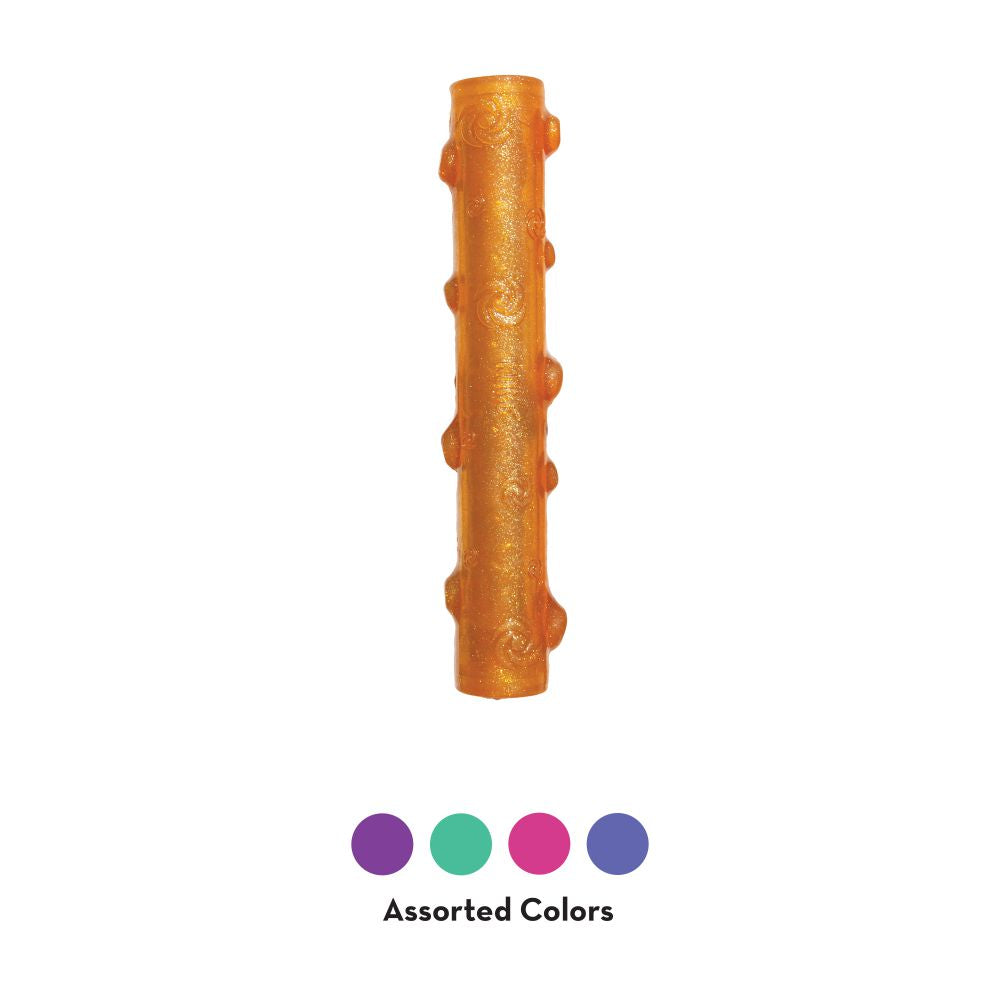 KONG Squeezz Crackle stick Medium, perfect dog toy for fetch. Quiet play dog toy.