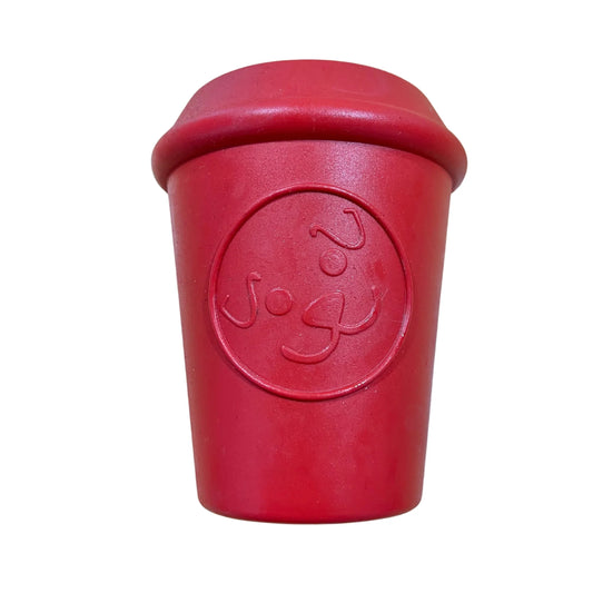 Sodapup® Coffee Cup Durable Dog Chew Toy and Treat Dispenser. Slow feeder, Dog Enrichment. Puzzle toys for dogs. Boredom Buster for dogs.