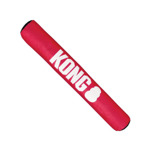 KONG Signature Stick’s rugged exterior delivers long-lasting tugging and fetching fun to satisfy dogs’ instinctual needs. A symphony of squeaking, crinkling and honking keeps pups playing longer while the soft stuffed body is gentle on teeth and gums—and shaped for easy grabbing.